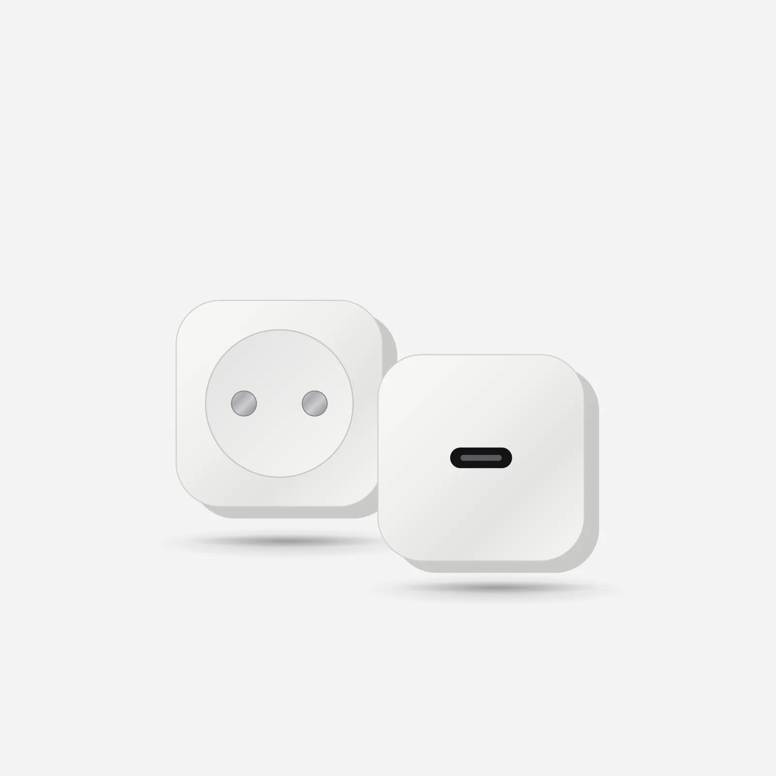 Apple 35W Dual USB-C Port Compact Power Adapter in White, product view