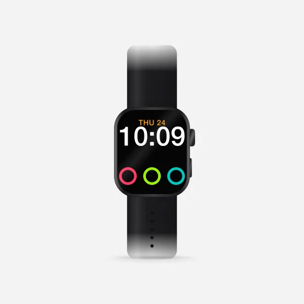 Apple Watch Series 11 in Jet Black, front view