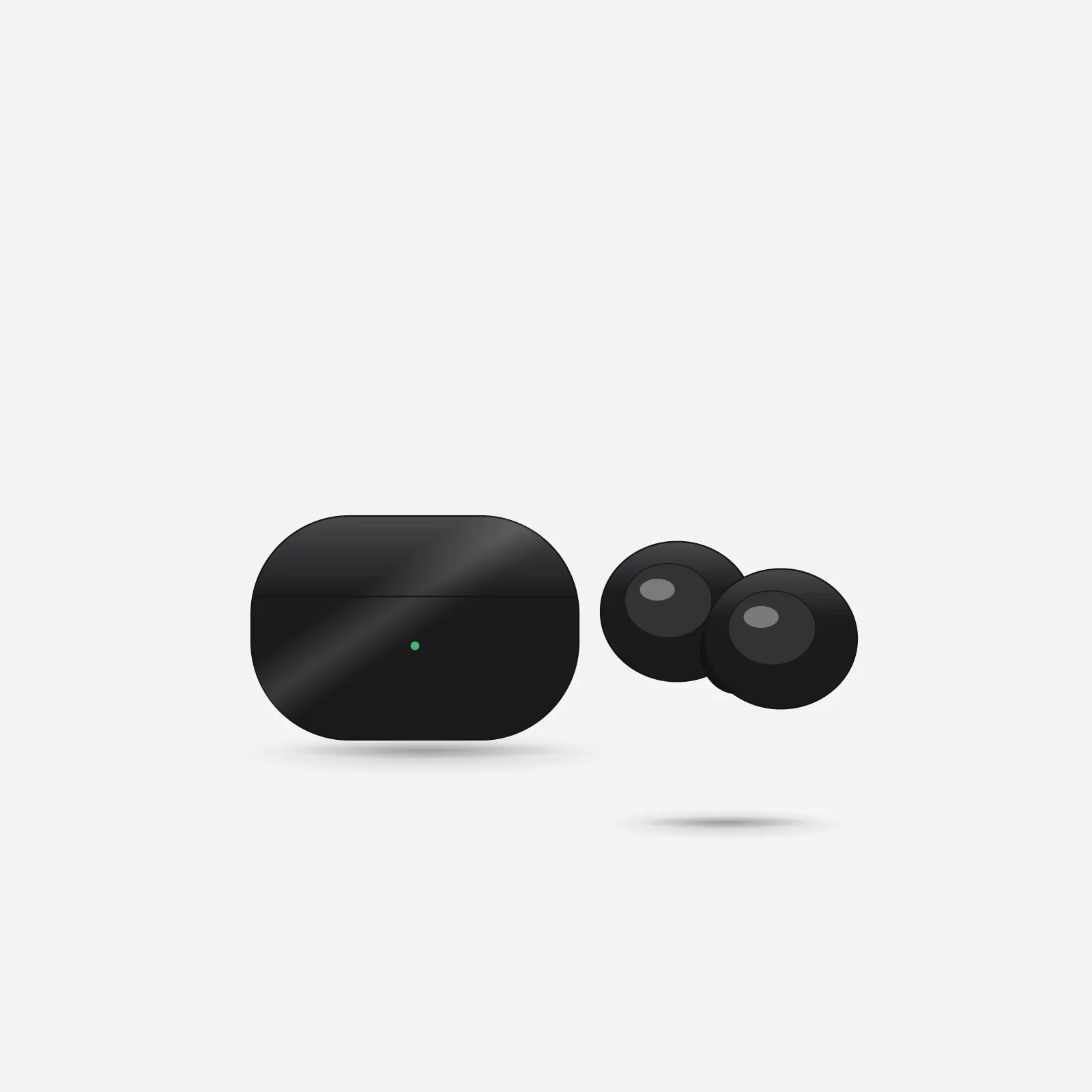 Galaxy Buds4 Pro in Black, front view