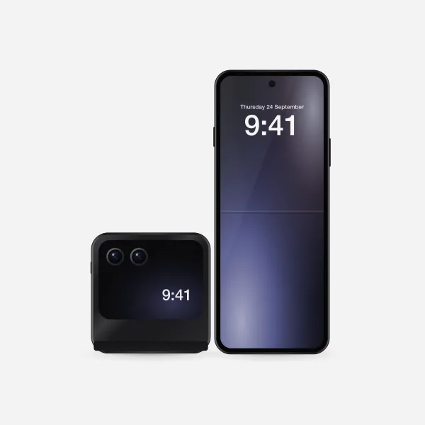 Galaxy Z Flip8 in Jetblack, front view