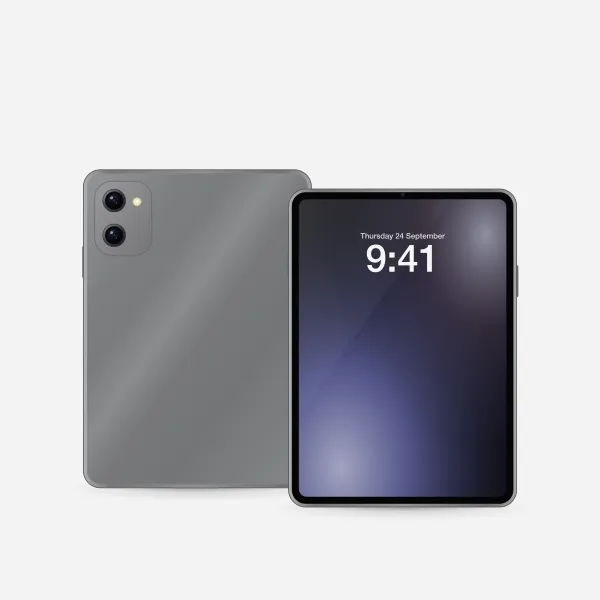 iPad mini (A17 Pro) in Space Grey, front view