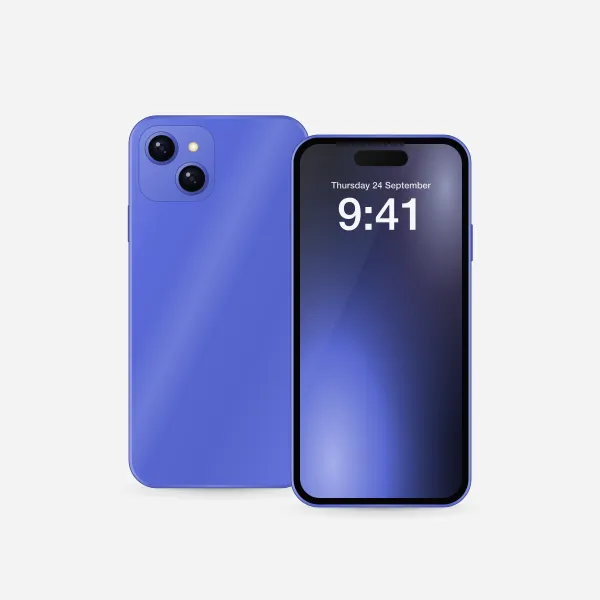 iPhone 16 in Ultramarine, front view