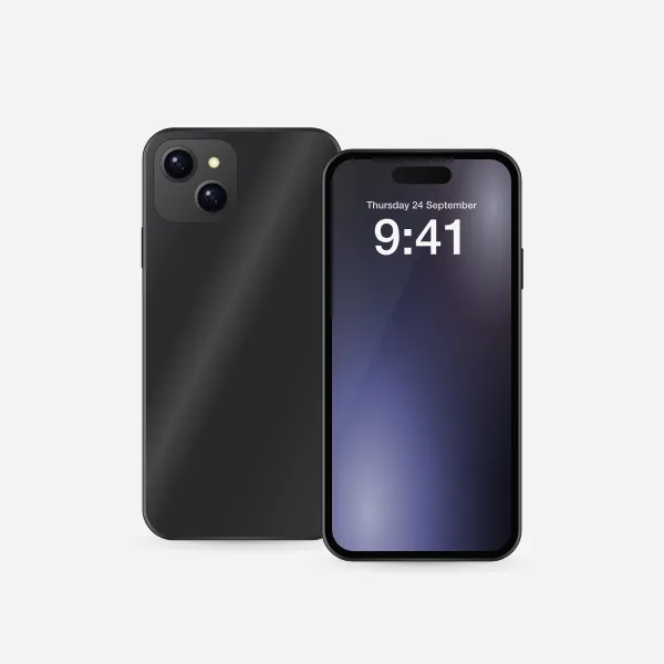 iPhone 17e in Black, front view
