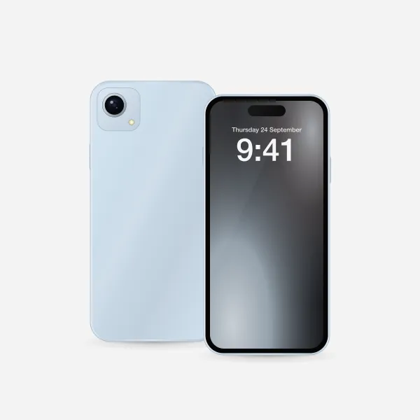iPhone Air in Sky Blue, front view