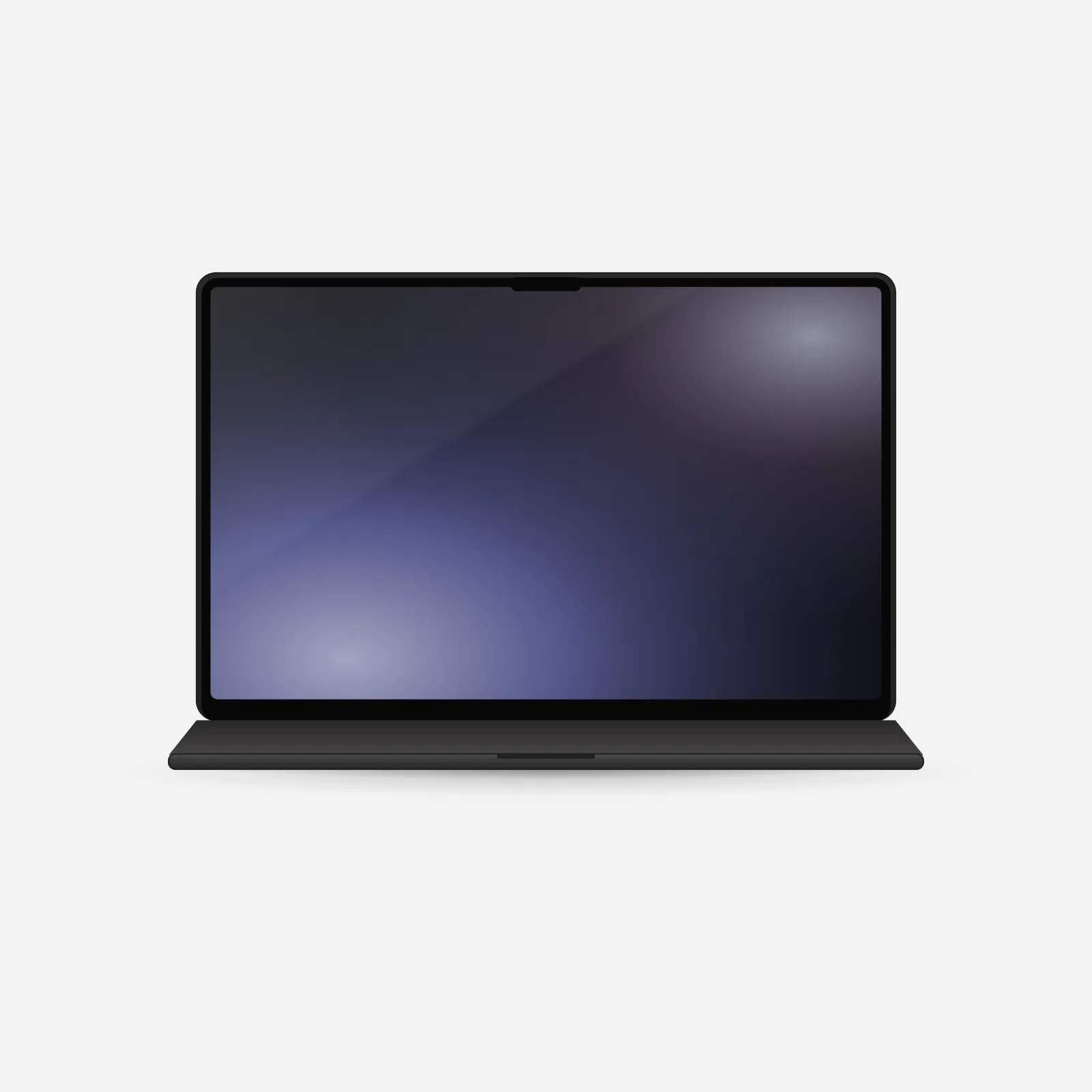 MacBook Pro 14″ (M5) in Space Black, front view