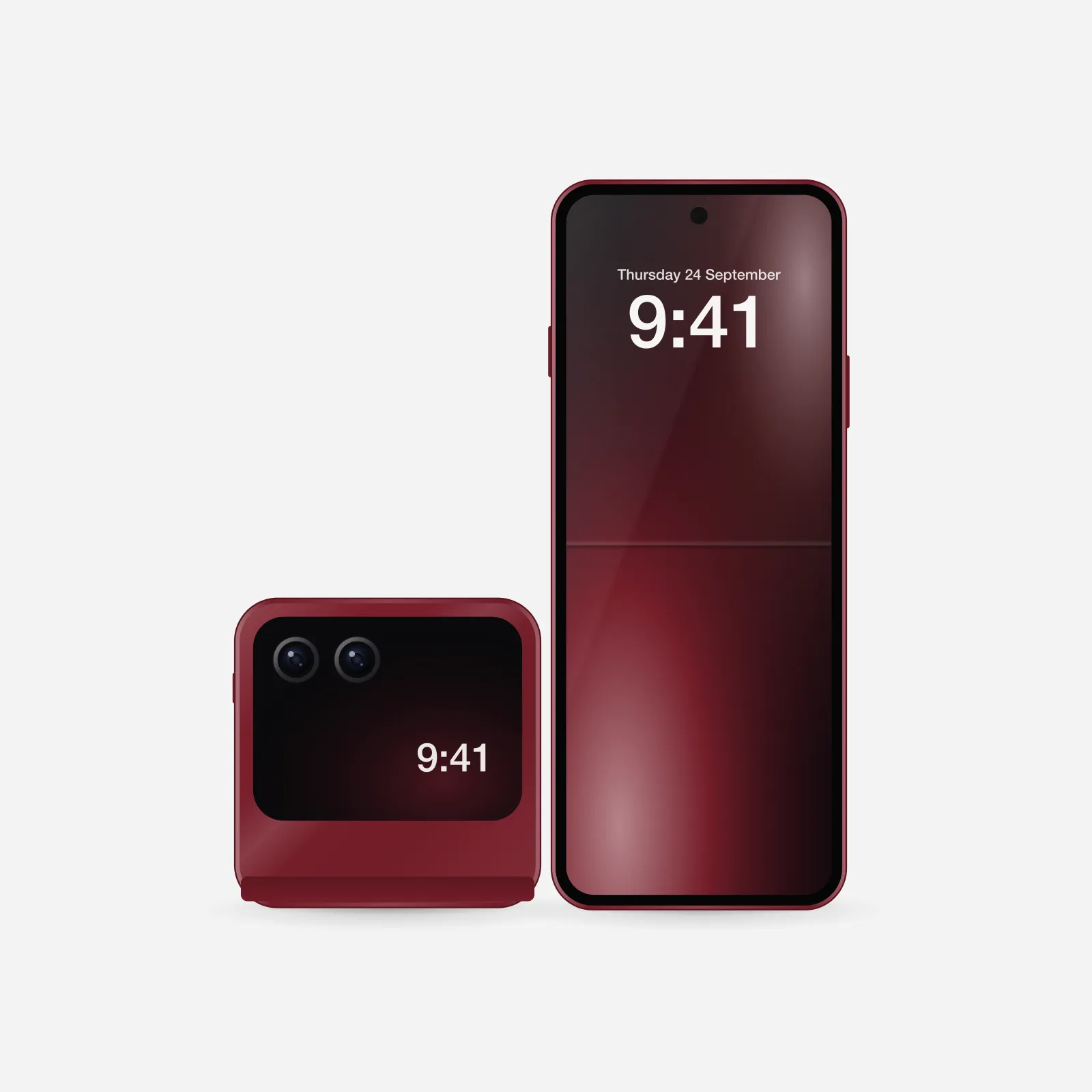 motorola razr 60 ultra in Pantone Rio Red, front view