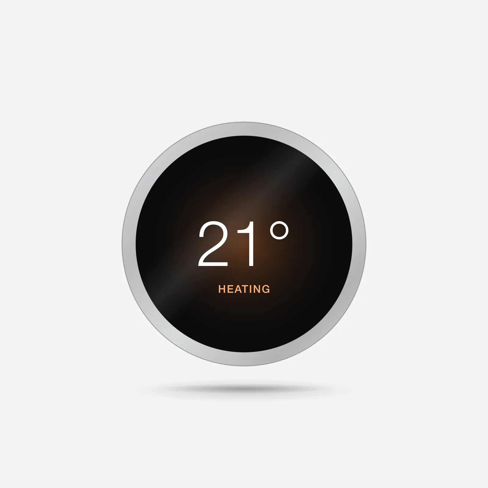 Nest Learning Thermostat (4th gen) in Polished Silver, front view