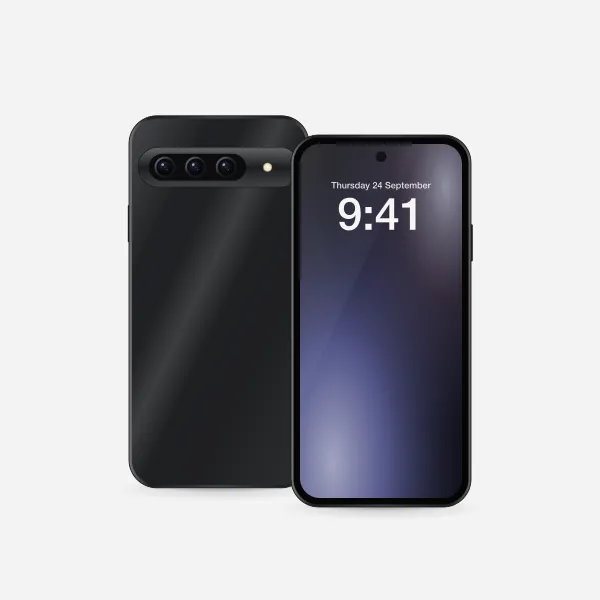 Pixel 11 Pro in Obsidian, front view