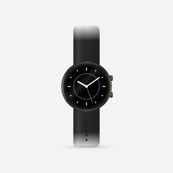 Pixel Watch 4 in Matte Black, front view