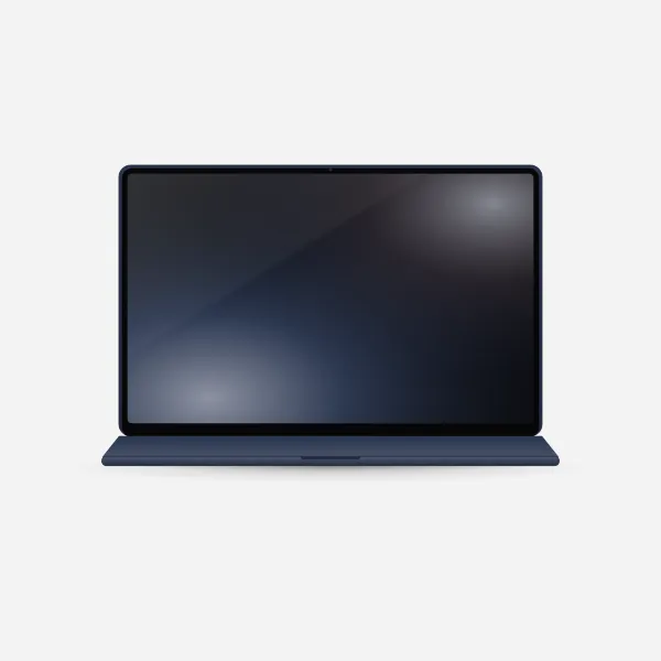 Yoga Slim 7x in Cosmic Blue, front view